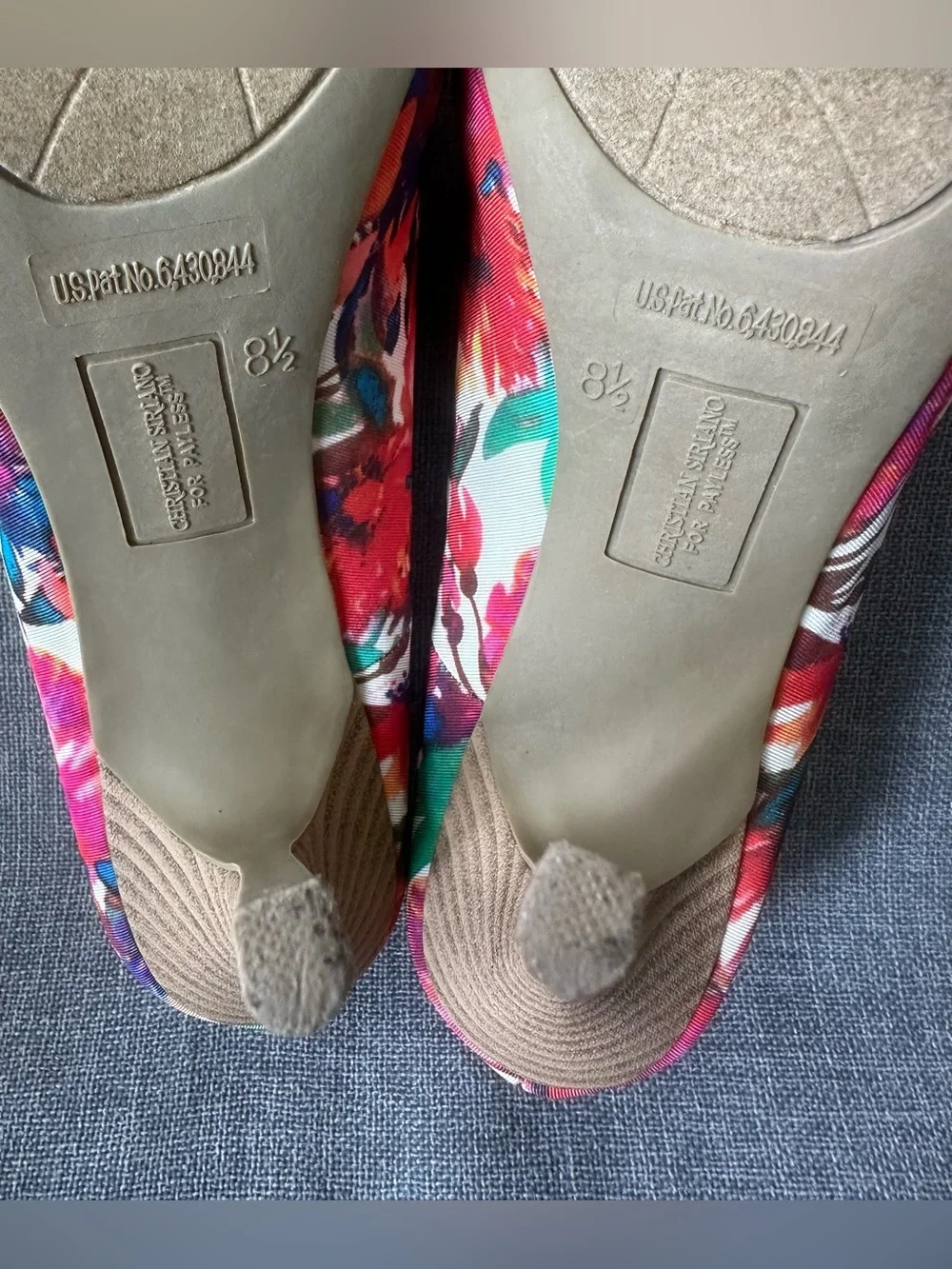 Christian Siriano Satin Floral High Heel Shoes